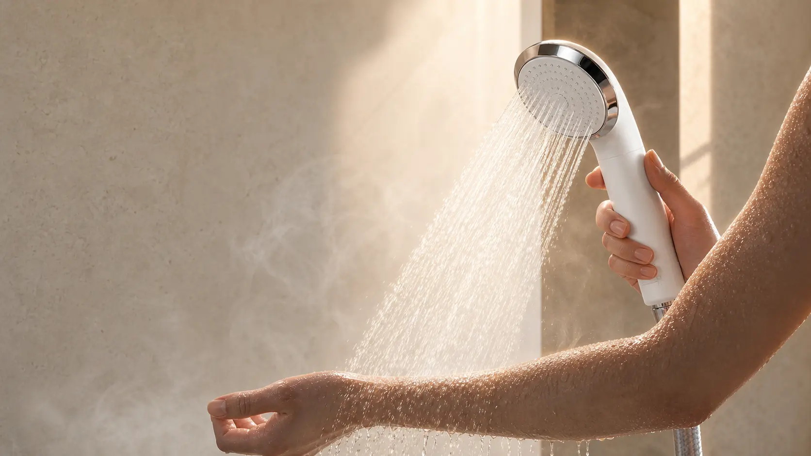 Fontiva RS54 in de hand onder stromend water